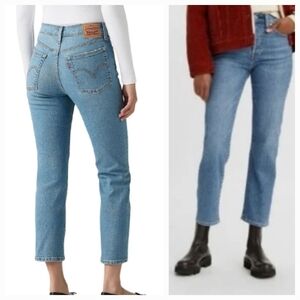 LEVI'S WEDGIE STRAIGHT JEANS BUTTON FLY 26 W